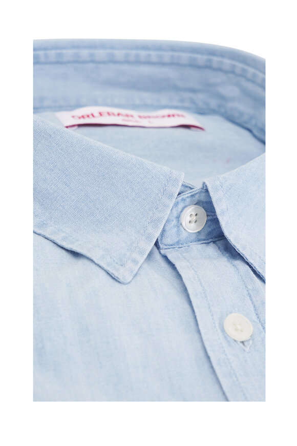 Orlebar Brown - Colburn Wave Blue Cotton Sport Shirt