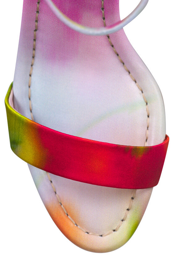 Christian Louboutin Jane Floral Multicolor Satin Sandal, 85mm - view 5