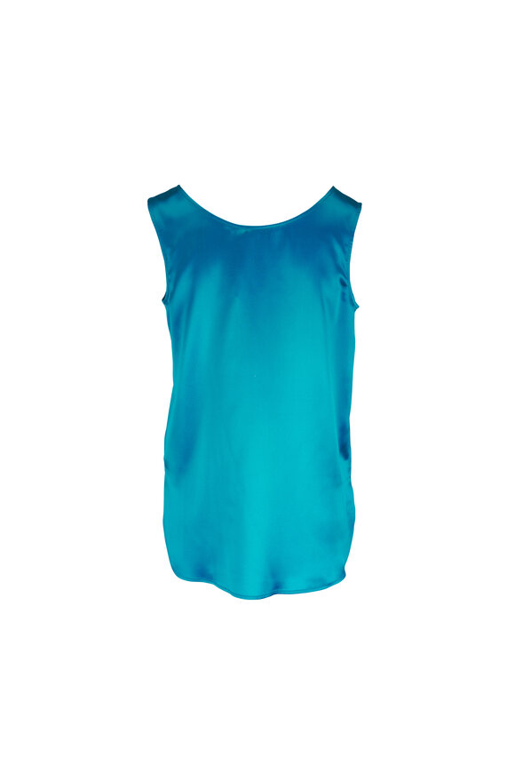 Kiton Turquoise Silk Tank - view 3