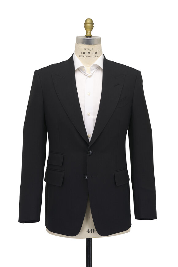 Tom Ford Shelton Black Wool, Cashmere & Silk Sportcoat - view 3