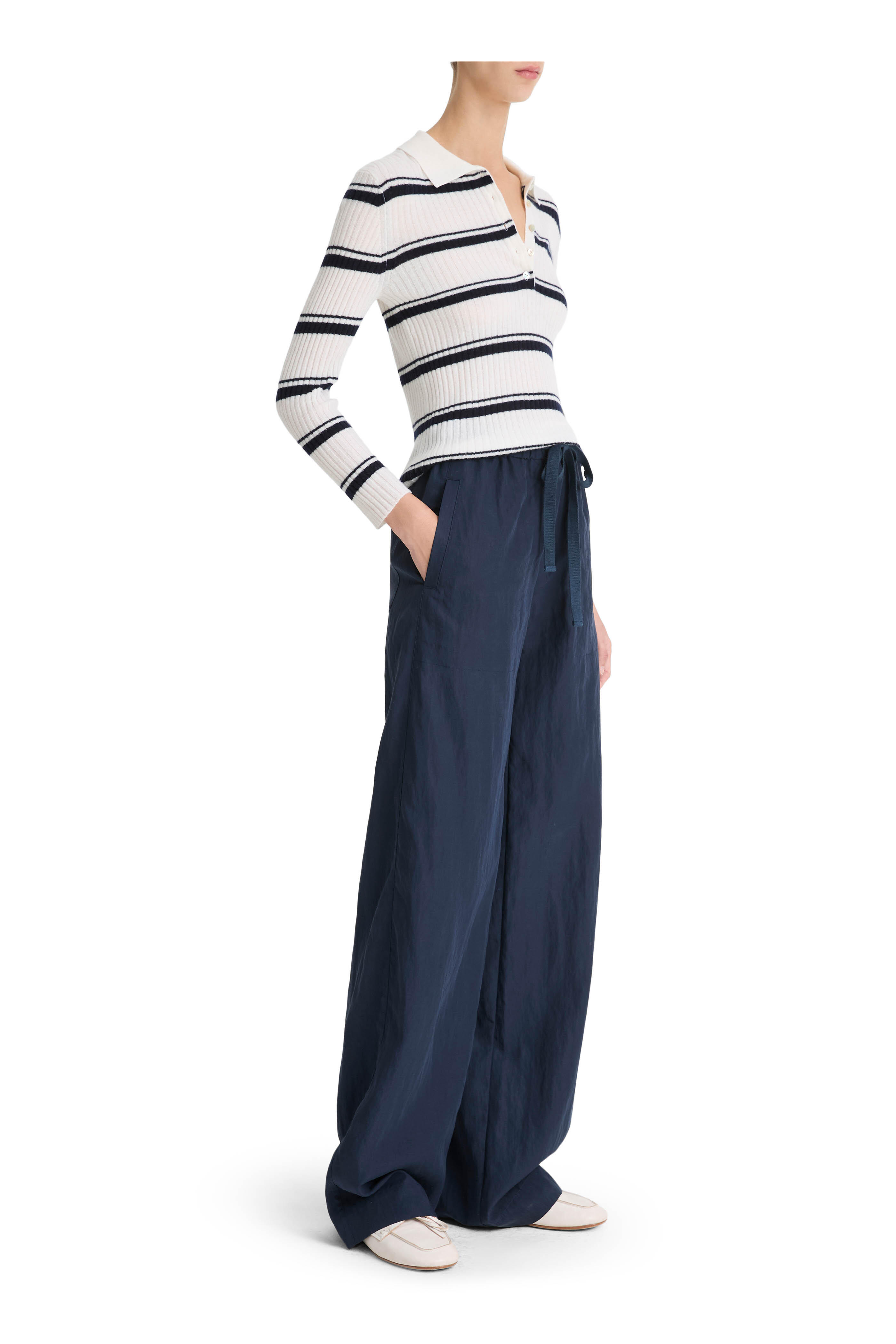 Vince - Coastal Blue Mid-Rise Utility Drawstring Pant
