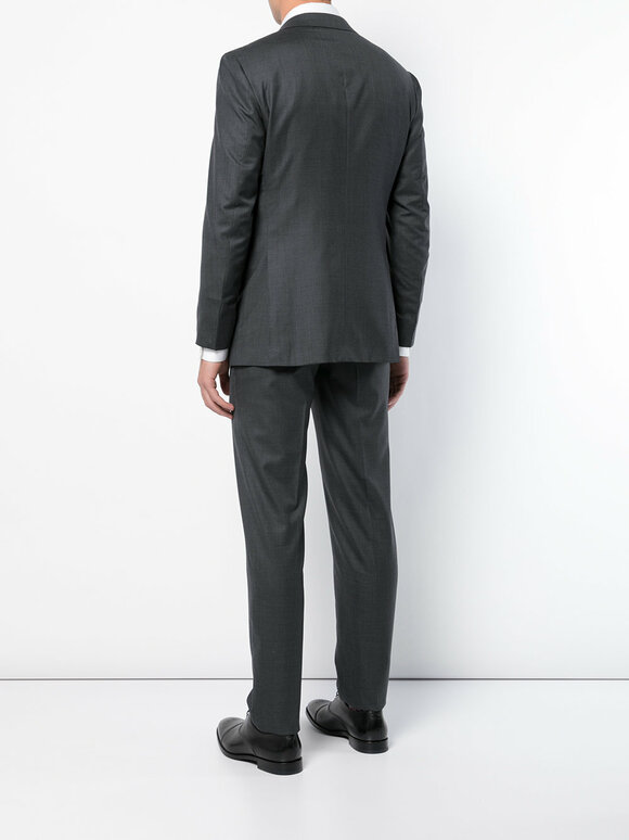 Kiton - Solid Charcoal Gray Wool Suit