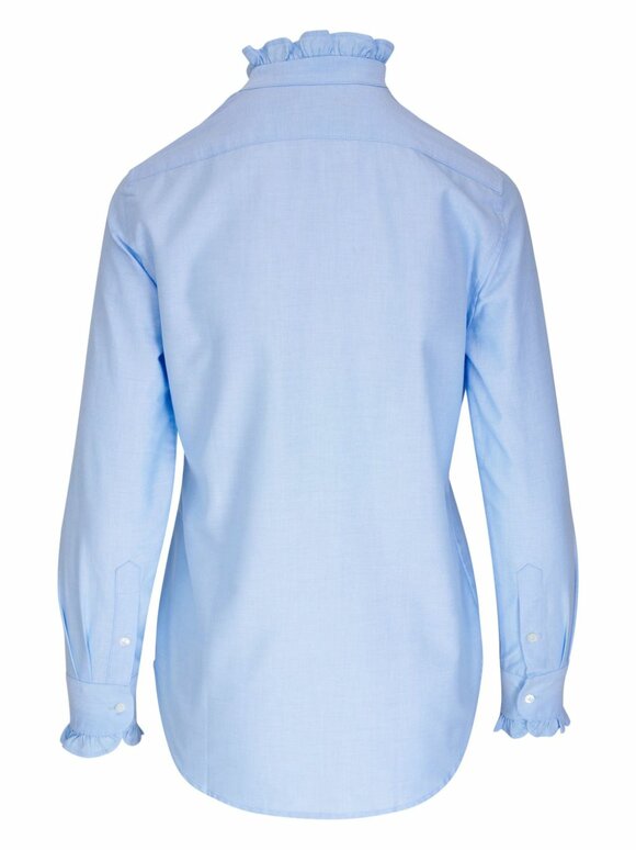 Nili Lotan - Lydia Blue Ruffle Shirt