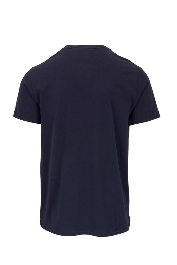 Patrick Assaraf Basic Navy Crewneck T-Shirt - view 5