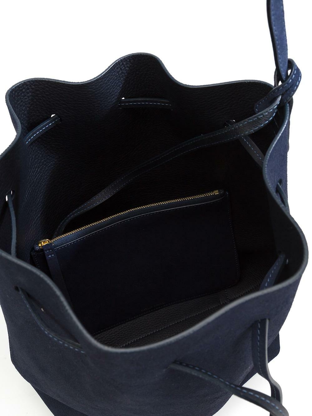 Mansur Gavriel - Blue Suede Medium Bucket Bag