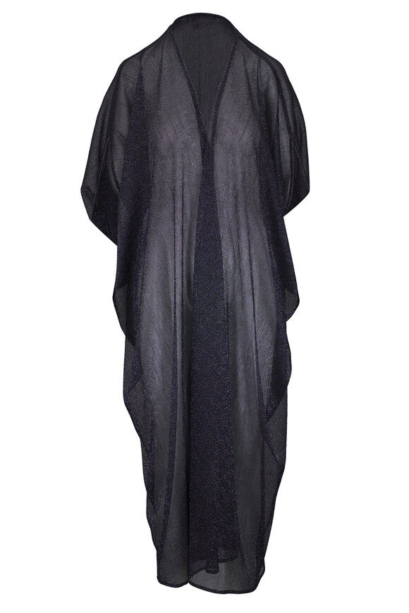 Talbot Runhof Lucy In The Sky With Diamonds Navy Blue Stole Cape