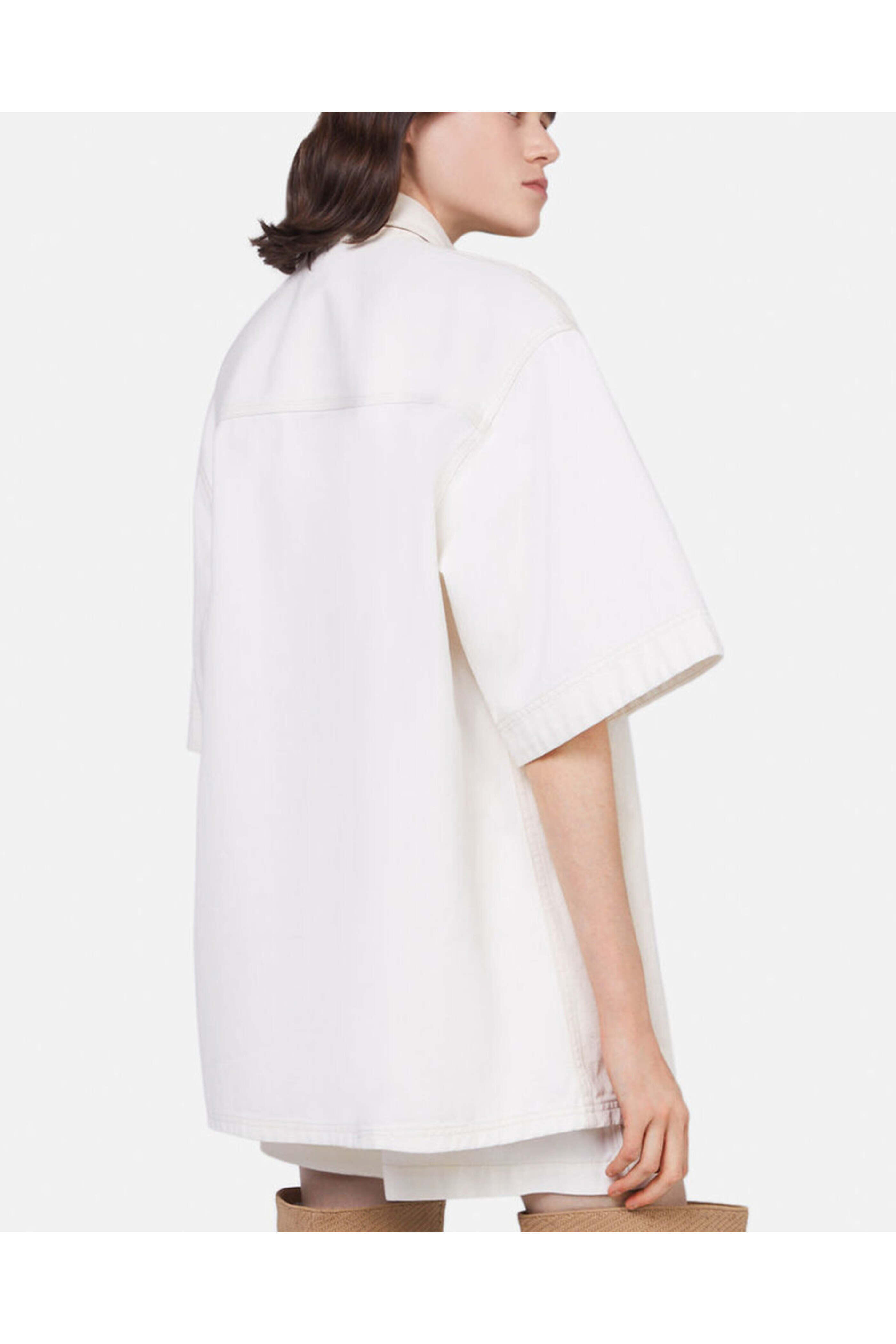 Tシャツ・カットソー Stella McCartney SS24 DENIM SHIRT (6D0251_3SPH579067) Stella McCartney - Oversized Denim Shirt in White and Ecru