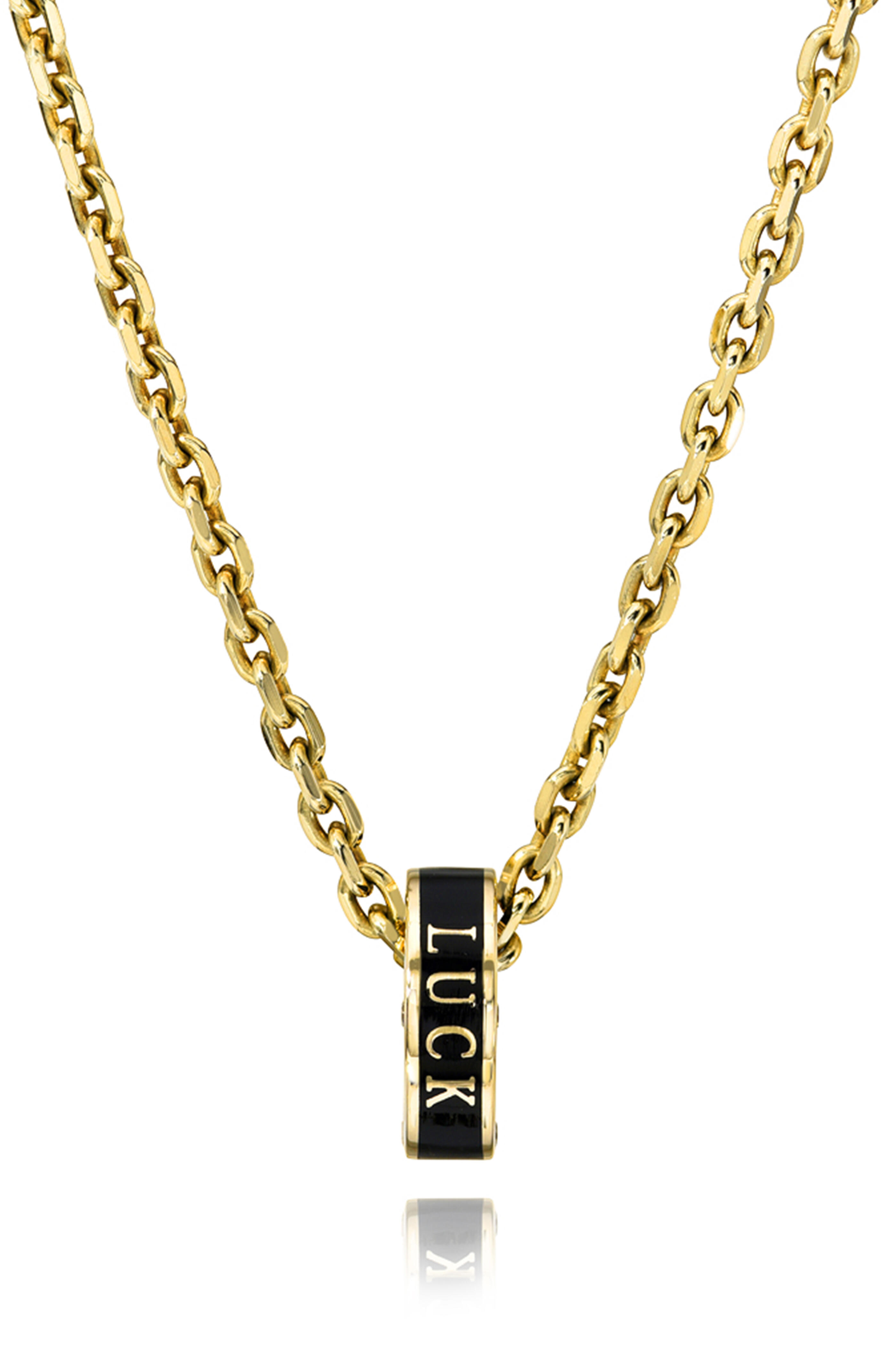 Dru - 14k Yellow Gold Emerald Love Luck Pendant