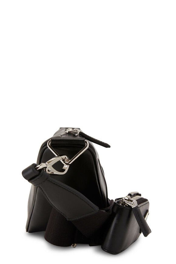 Prada - Black Embossed Leather Triangle Bag