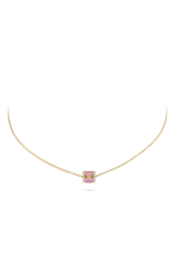 Miseno - Procida Diamond & Pink Sapphire Pendant Necklace