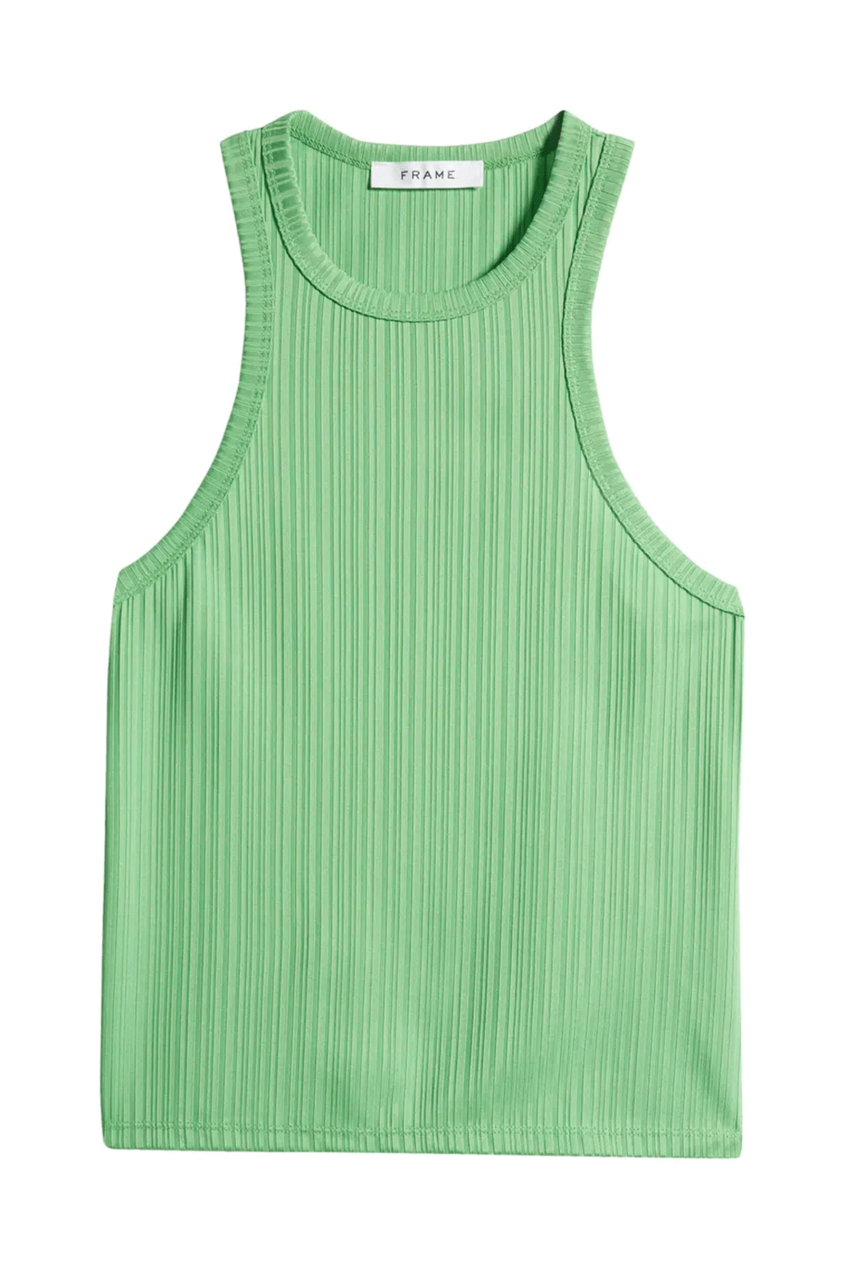 Frame - Bright Peridot Racer Tank