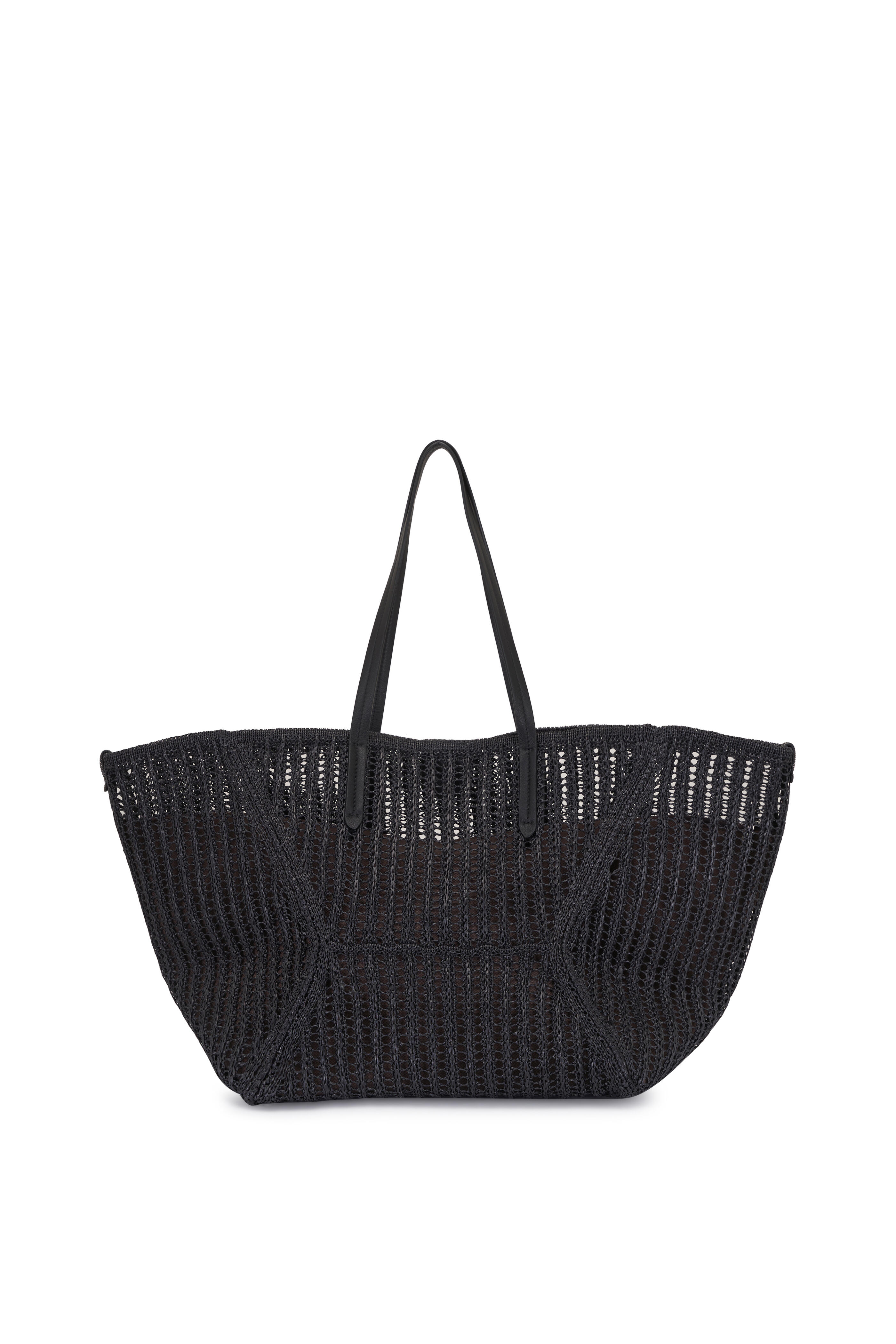 Brunello Cucinelli - Medium Duo Black Raffia Tote