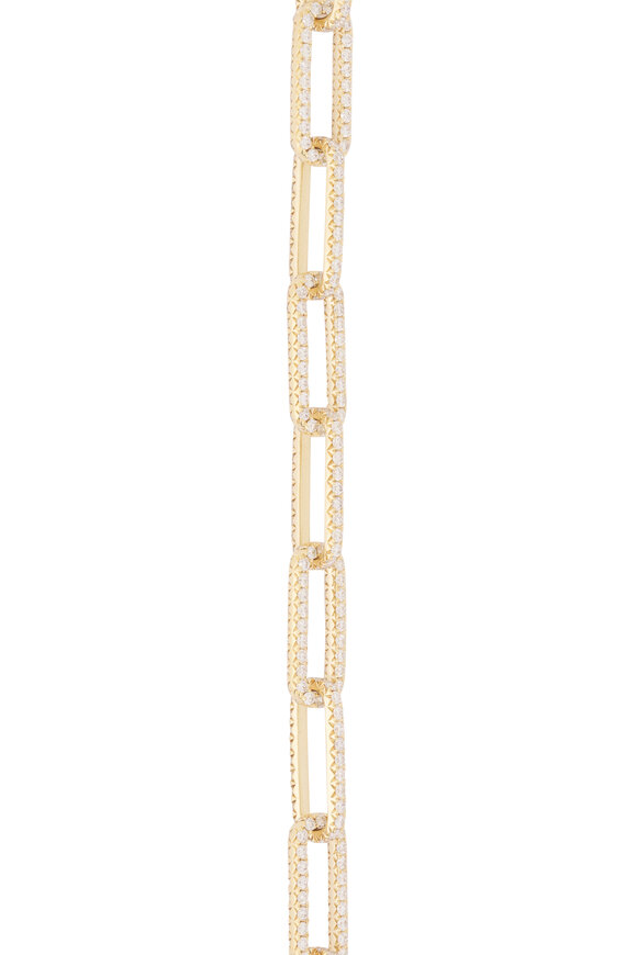 Kai Linz 18k Yellow Gold White Diamond Link Bracelet - view 2