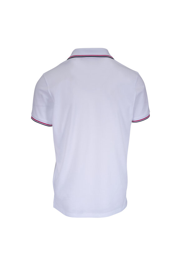 Moncler Classic Flag White Cotton Polo - view 3