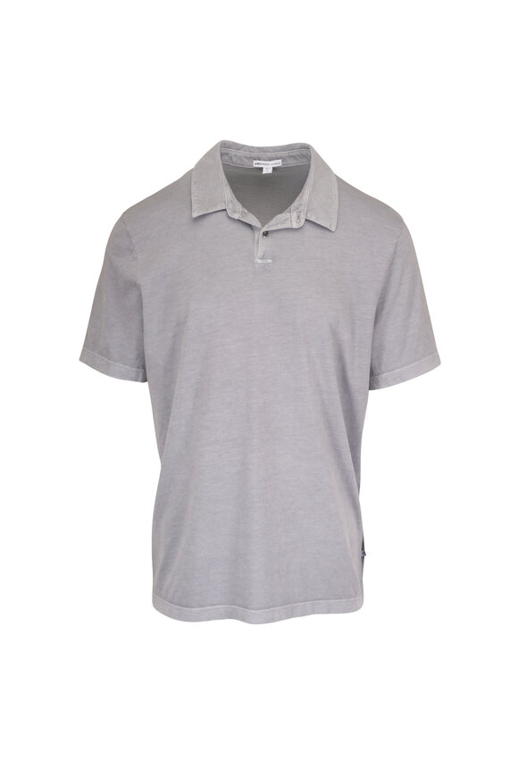 James Perse Ore Gray Cotton Polo - view 1