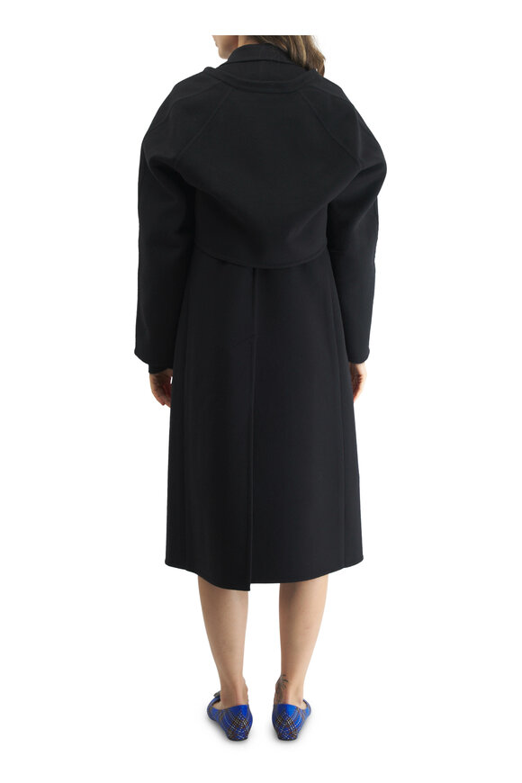 Akris - Kat Black Double Faced Wool Coat