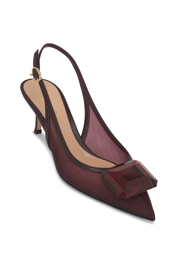 Gianvito Rossi - Jaipur Indigo Jewel Slingback, 85mm