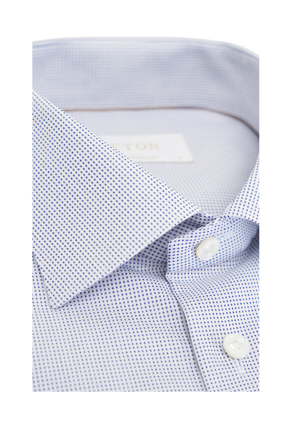 Eton - Light Blue Pin Dot Contemporary Dress Shirt 