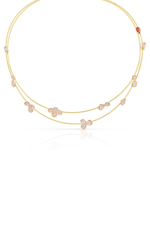 Paul Morelli 18k Rose Gold Forget Me Knot Double Necklace