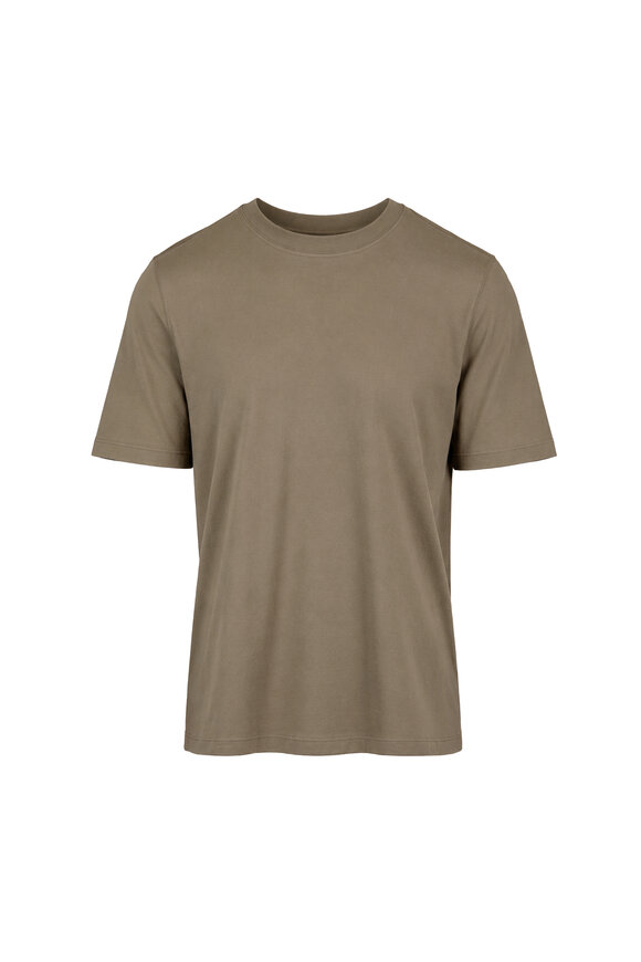 Brunello Cucinelli Moss Green Cotton T-Shirt - view 1