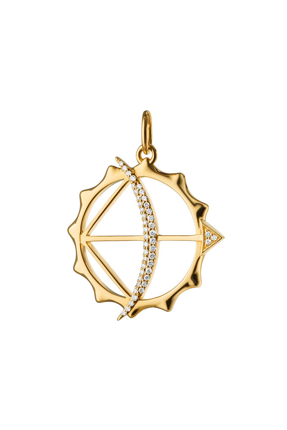 Monica Rich Kosann 18k Yellow Gold Apollo Bow & Arrow Charm - view 1