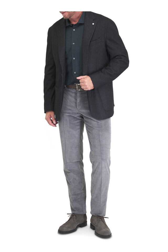 Designer outfit featuring Polacco Chocolate Suede Chukka Boot, Forest Green Sport Shirt and 2 other pieces