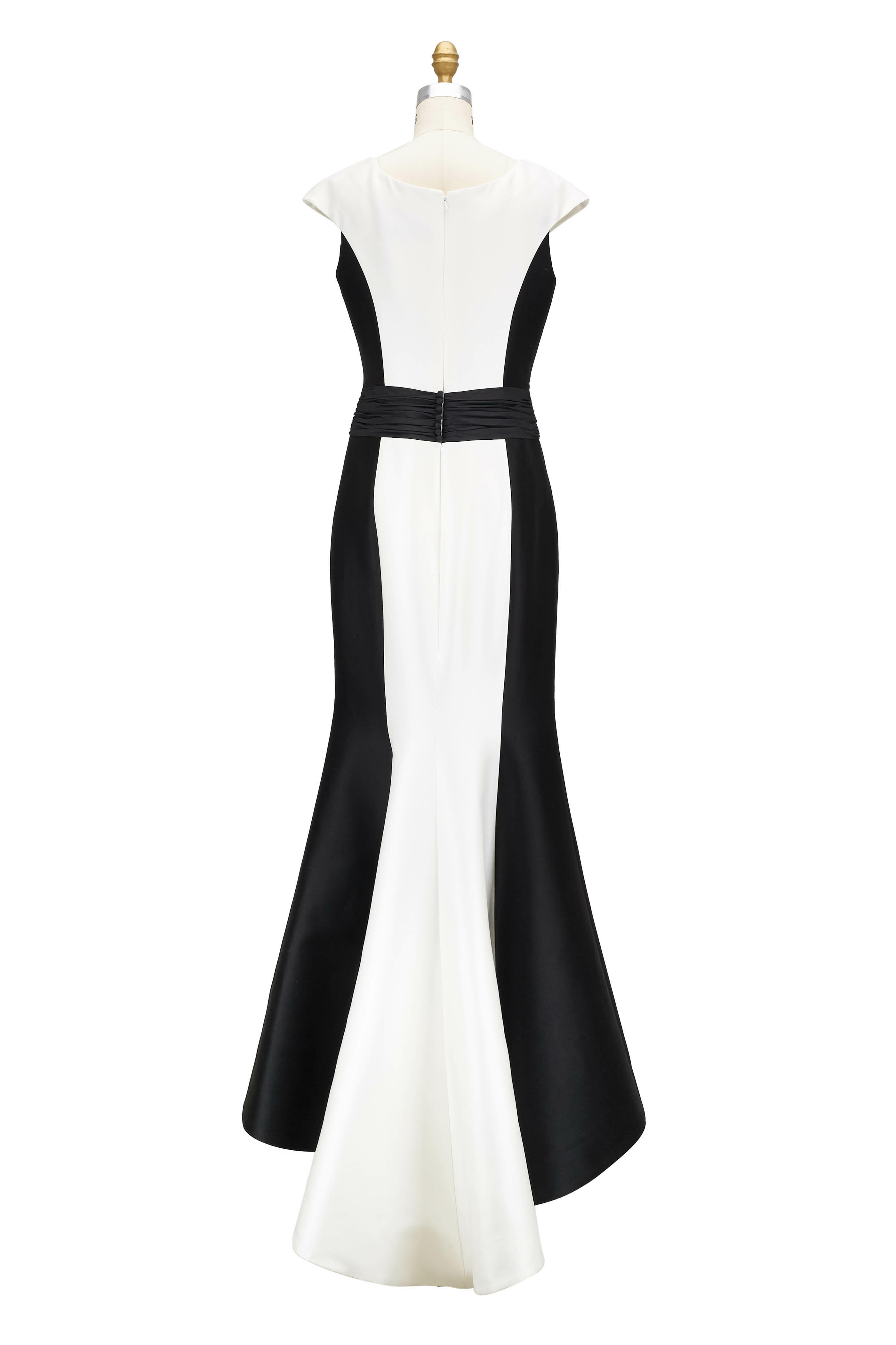 Carolina Herrera - Black & White Paneled Gown