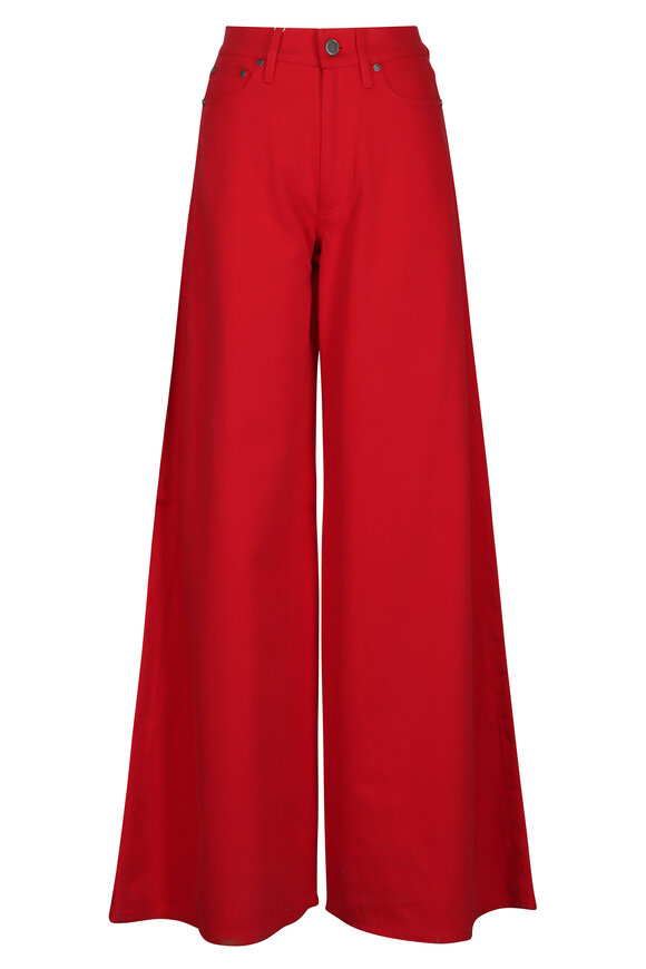 Ralph Lauren Mercer Red Relaxed Wide-Leg Jean