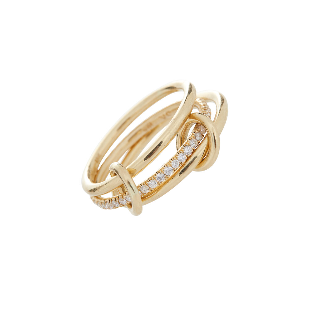 【SPINELLI KILCOLLIN】of three 18-karat gold diamond rings SPINELLI KILCOLLIN Rhea set of three 18-karat gold diamond