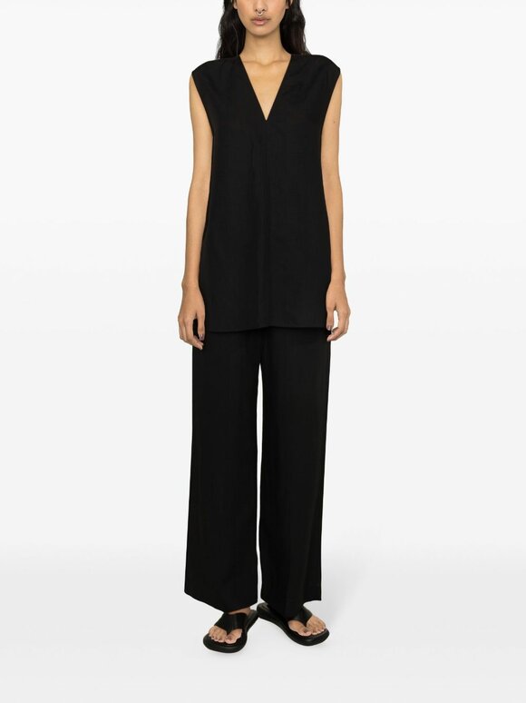 Totême Black Fluid Drawstring Pant - view 5