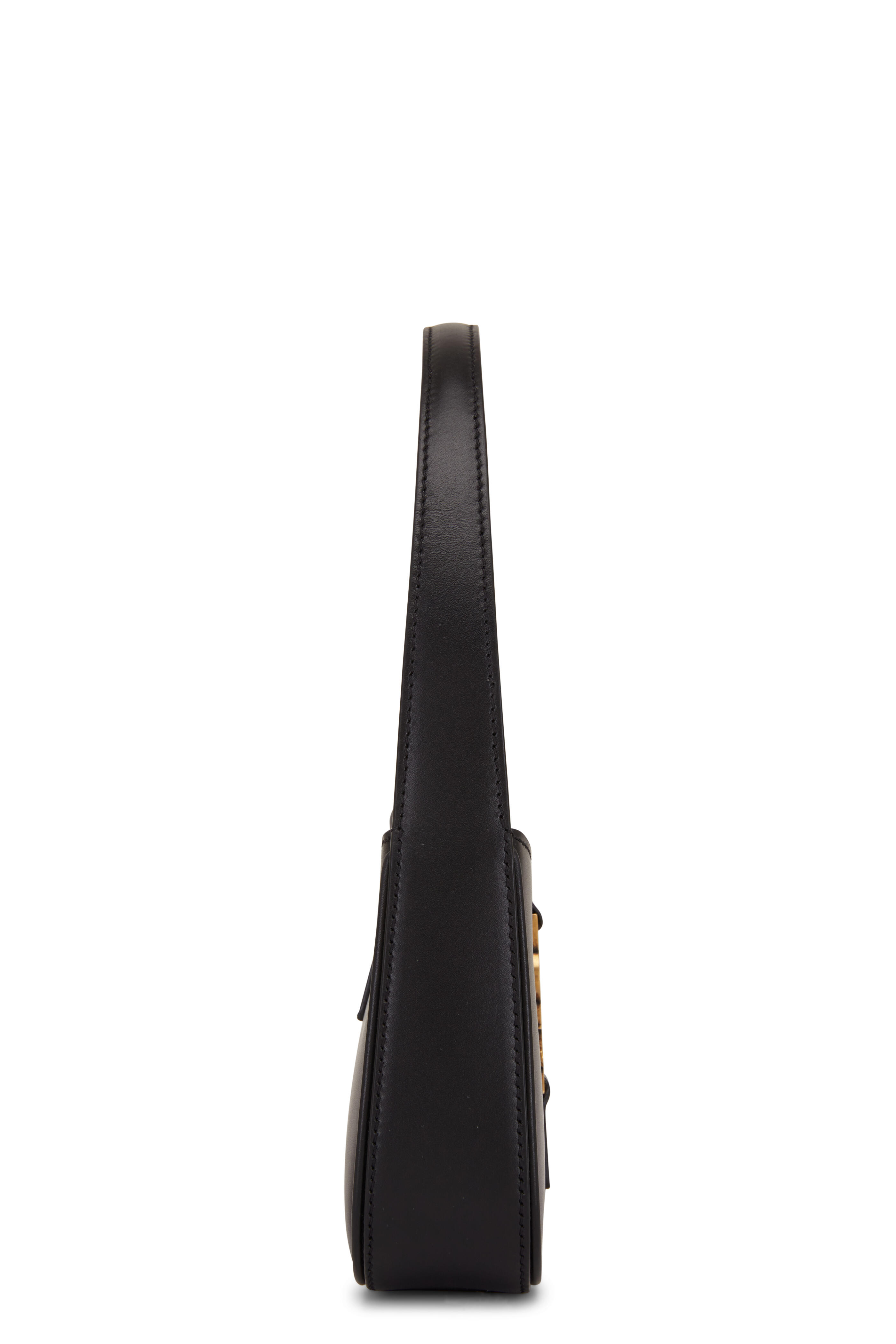 Saint Laurent - Black Smooth Leather Micro Hobo Shoulder Bag