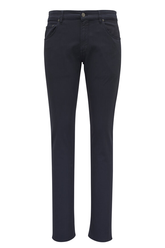 PT Torino Jazz Dark Blue Cotton & Cashmere Five Pocket Pant