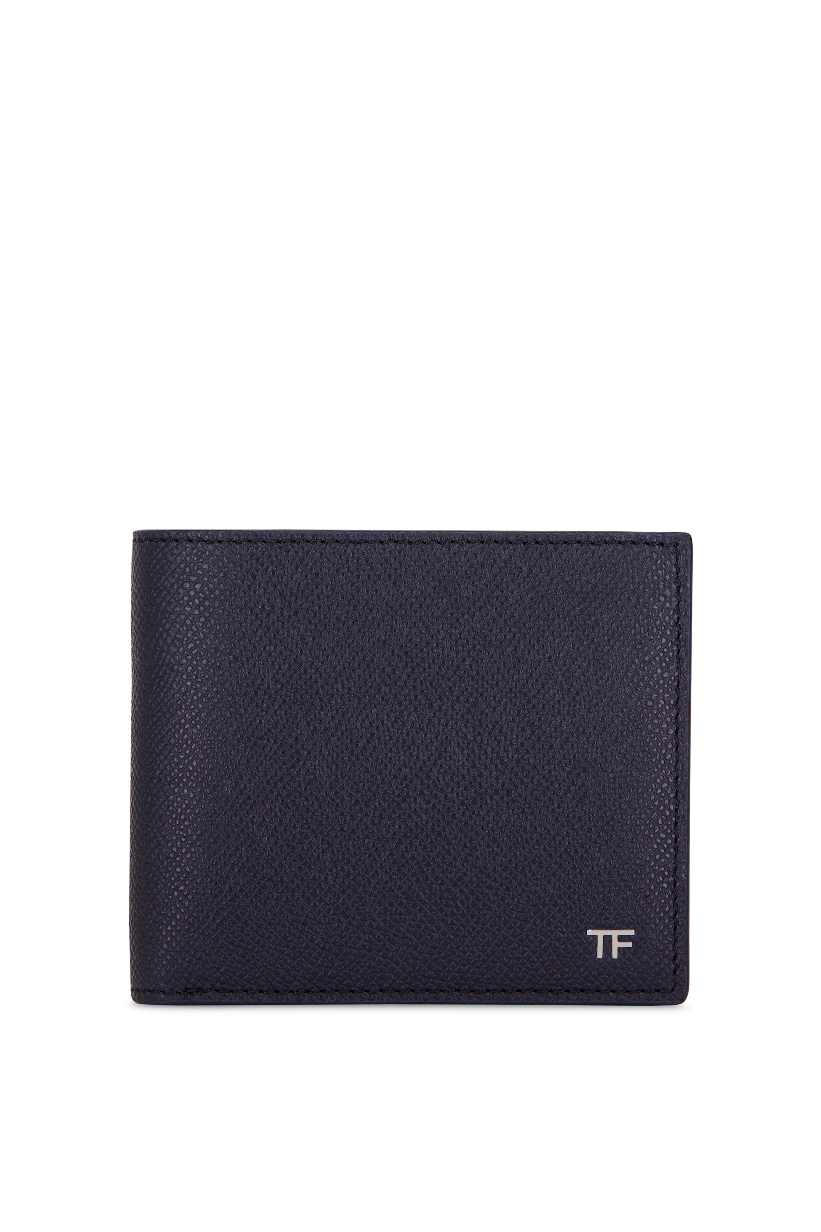 Tom Ford - Midnight Blue Grained Leather Bi-Fold Wallet