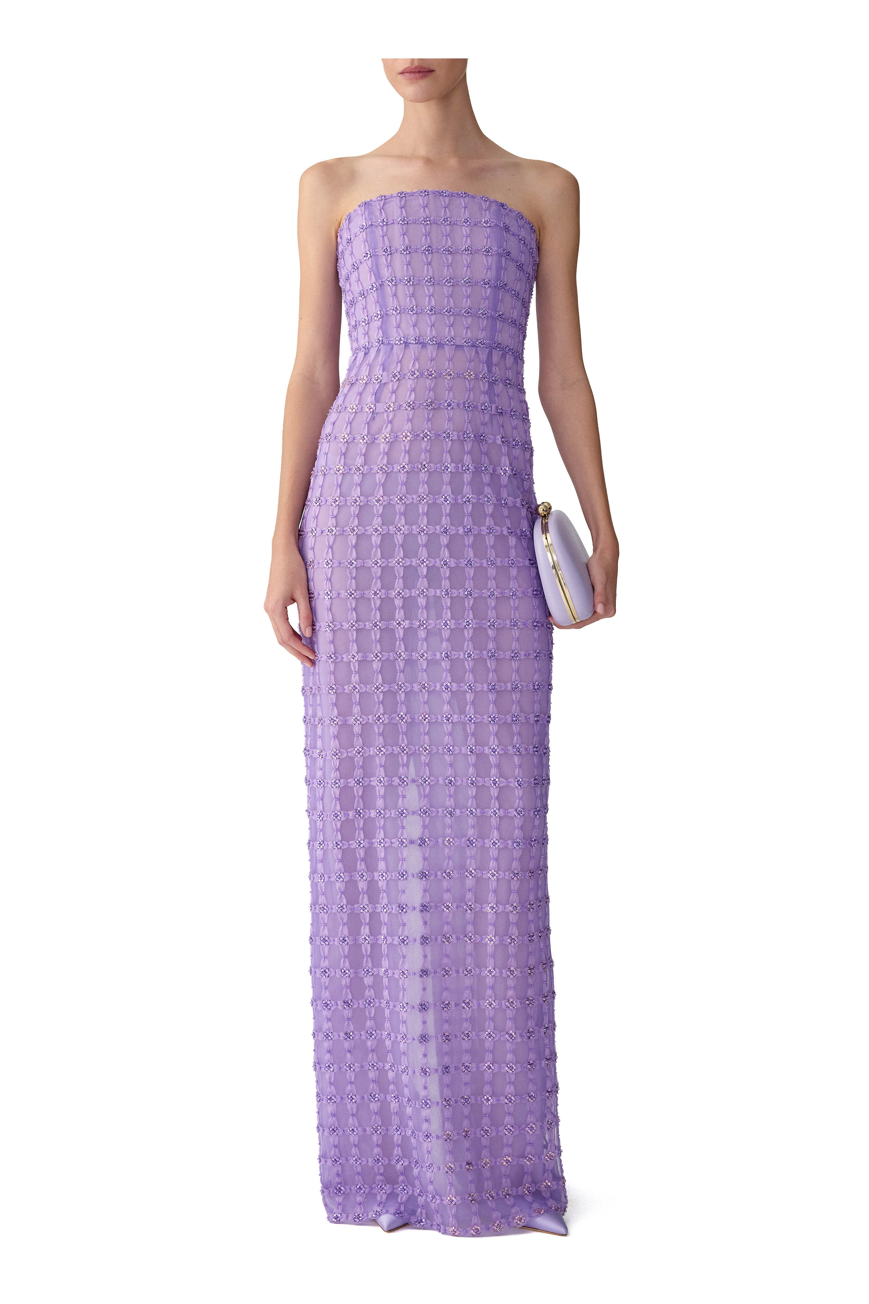Carolina Herrera - Violeta Embellished Strapless Column Gown - view 2
