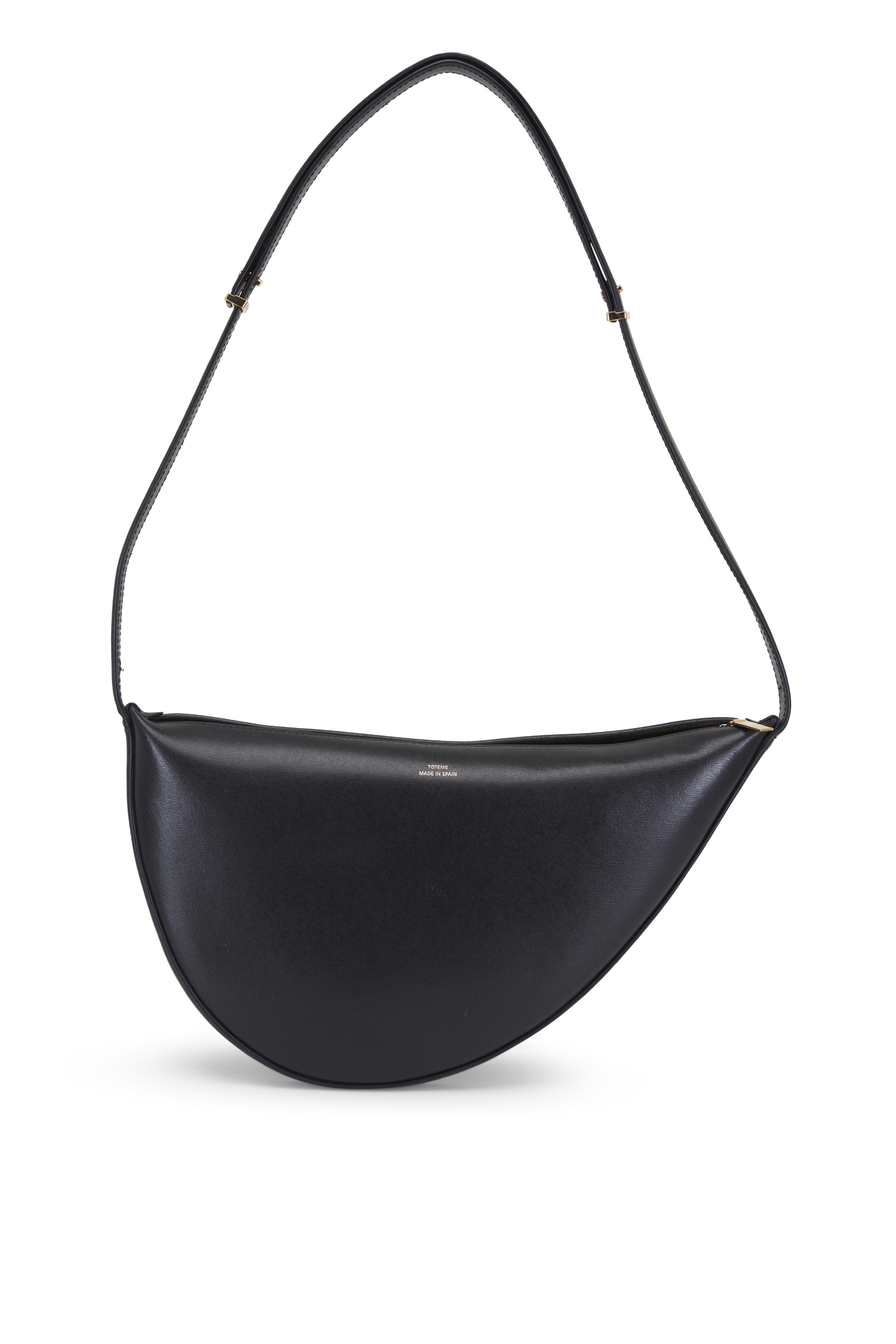Totême - Black Leather Scooped Sling Shoulder Bag
