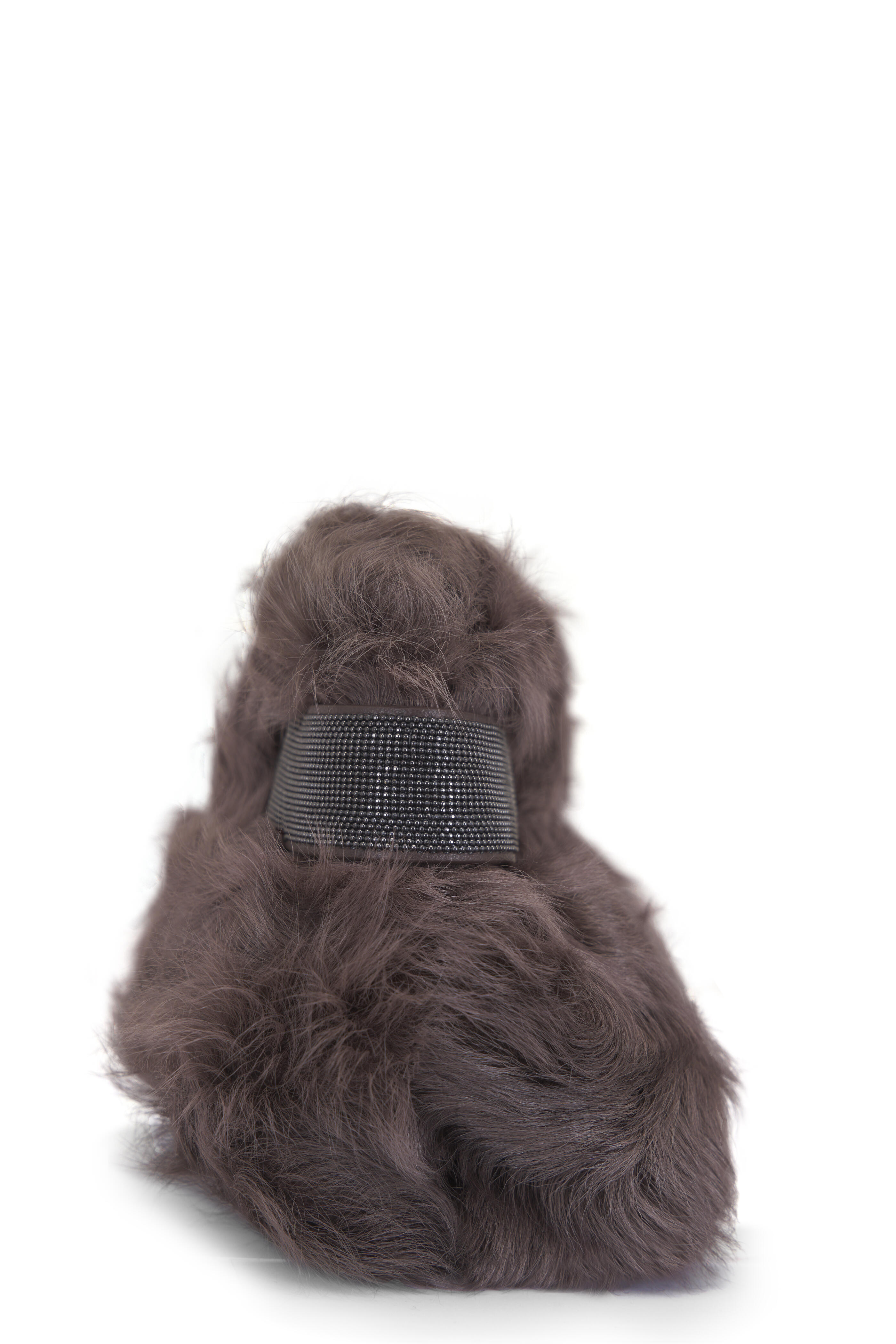 Brunello Cucinelli - Medium Essence Rust Brown Wavy Shearling Clutch