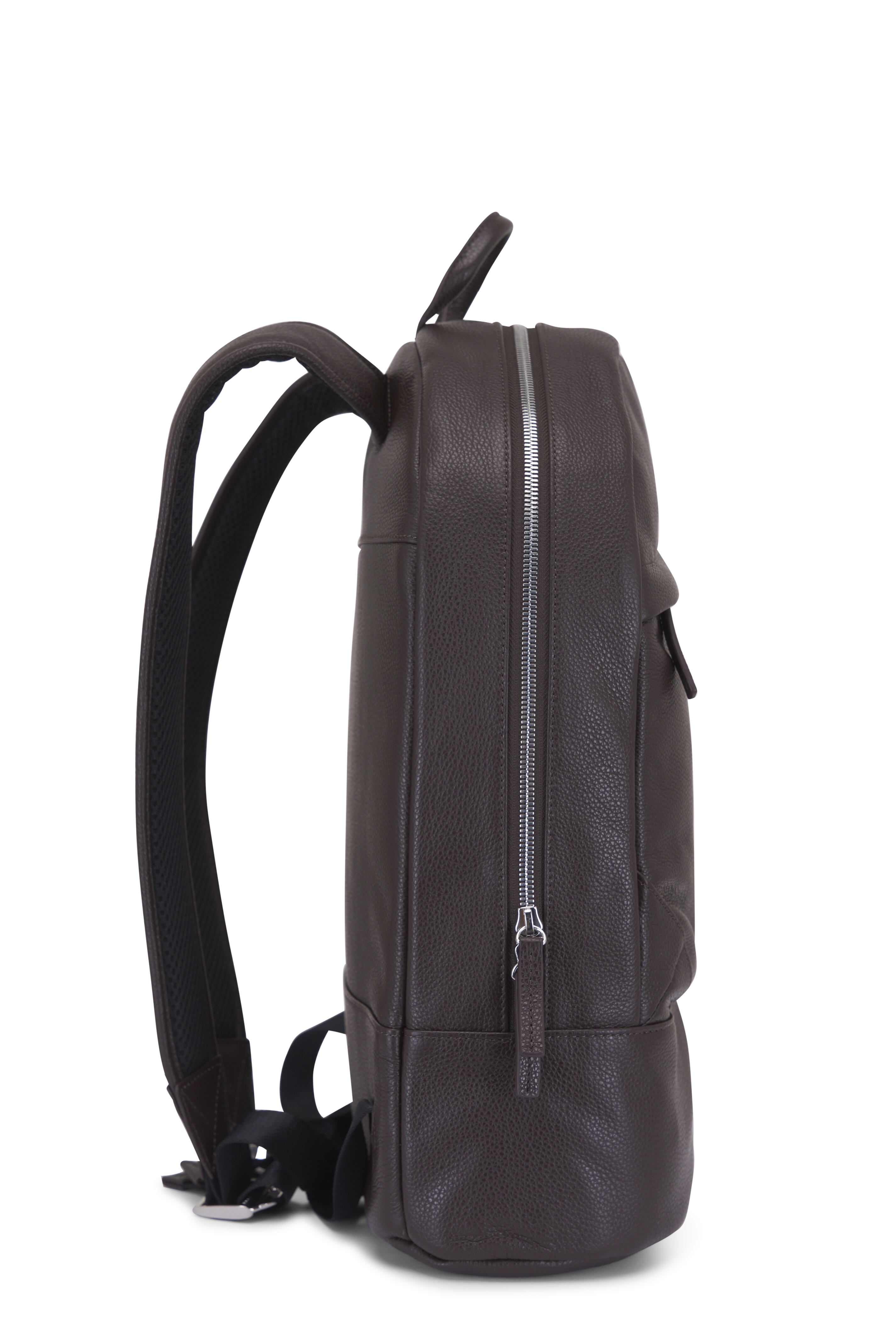 Want Les Essentiels - Kastrup Brown Pebbled Leather Backpack