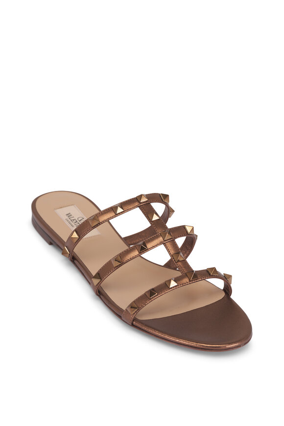Valentino Garavani - Free Rockstud Silver Criss-Cross Sandal