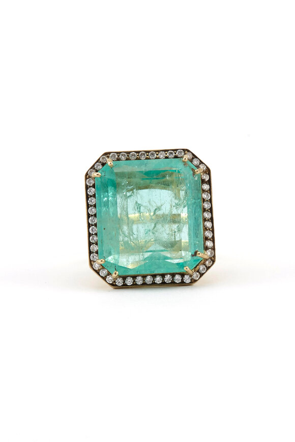 Sylva & Cie - 18K Yellow Gold Colombian Emerald Ring