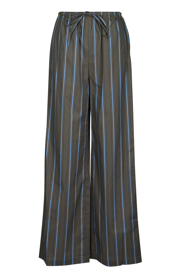 Staud Mateo Striped Linen Pants