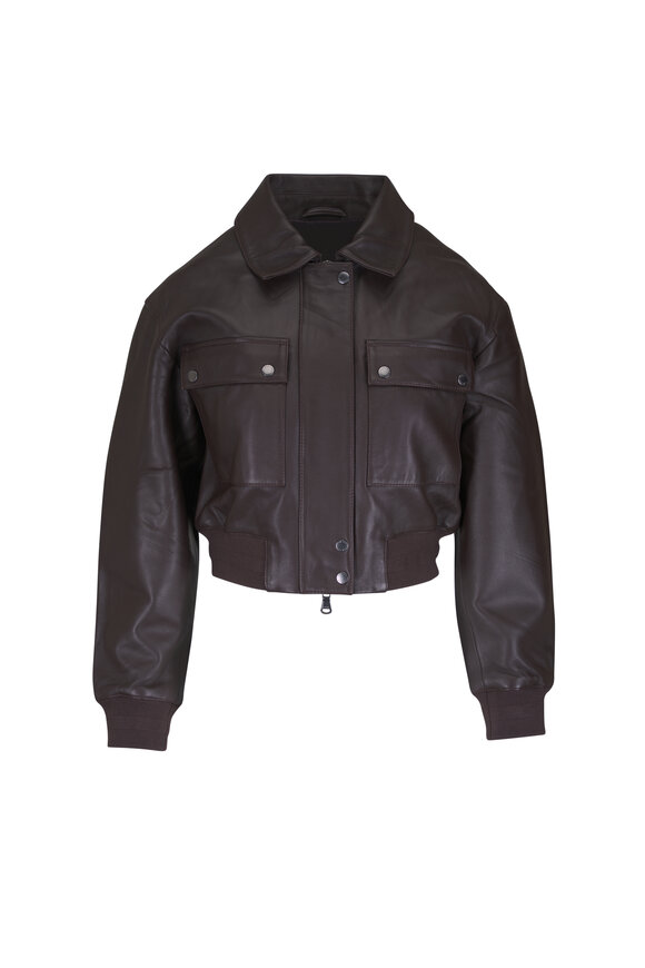 L'Agence Clotilde Brunette Leather Jacket - view 1