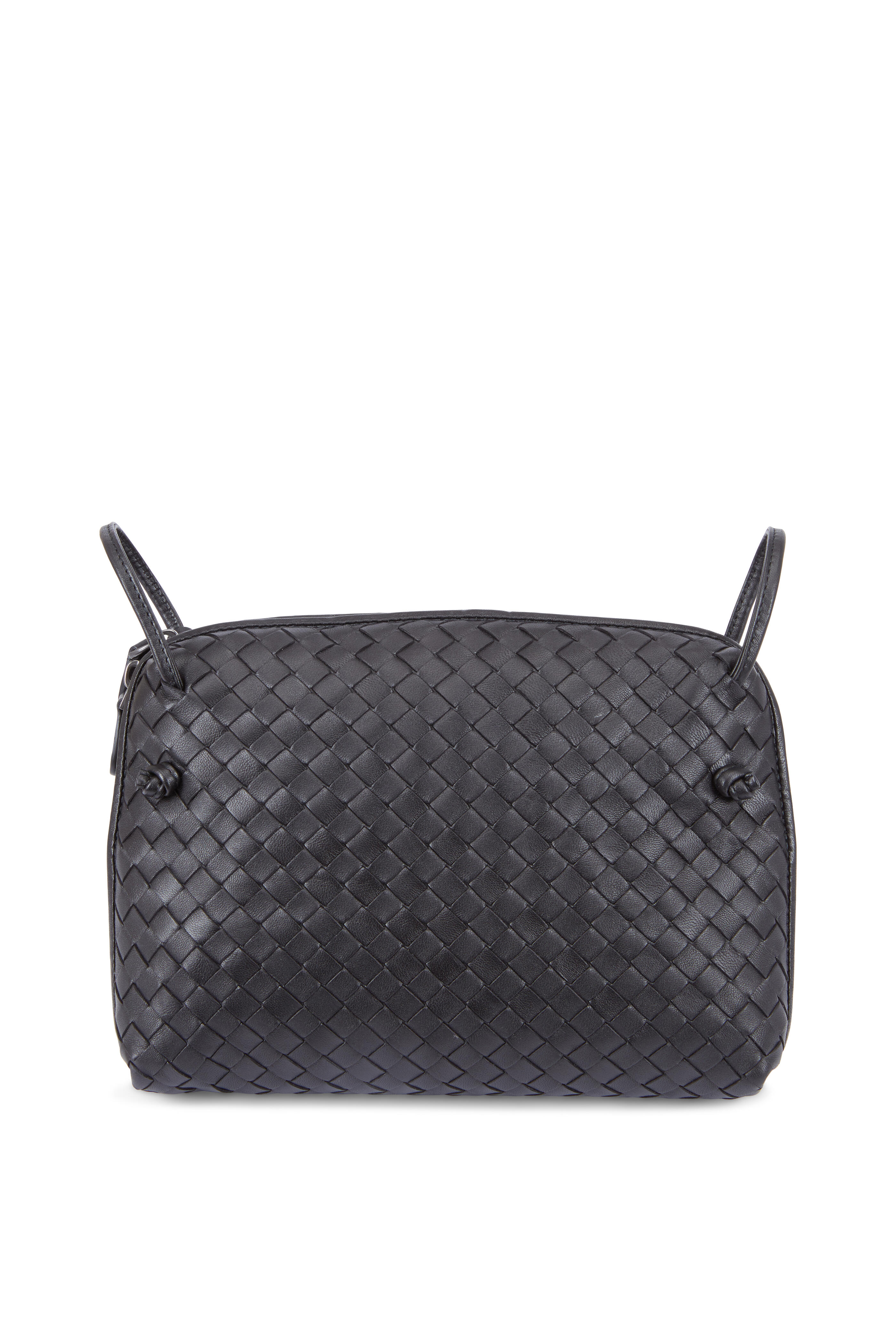 Bottega Veneta Black Intrecciato Crossbody Bag