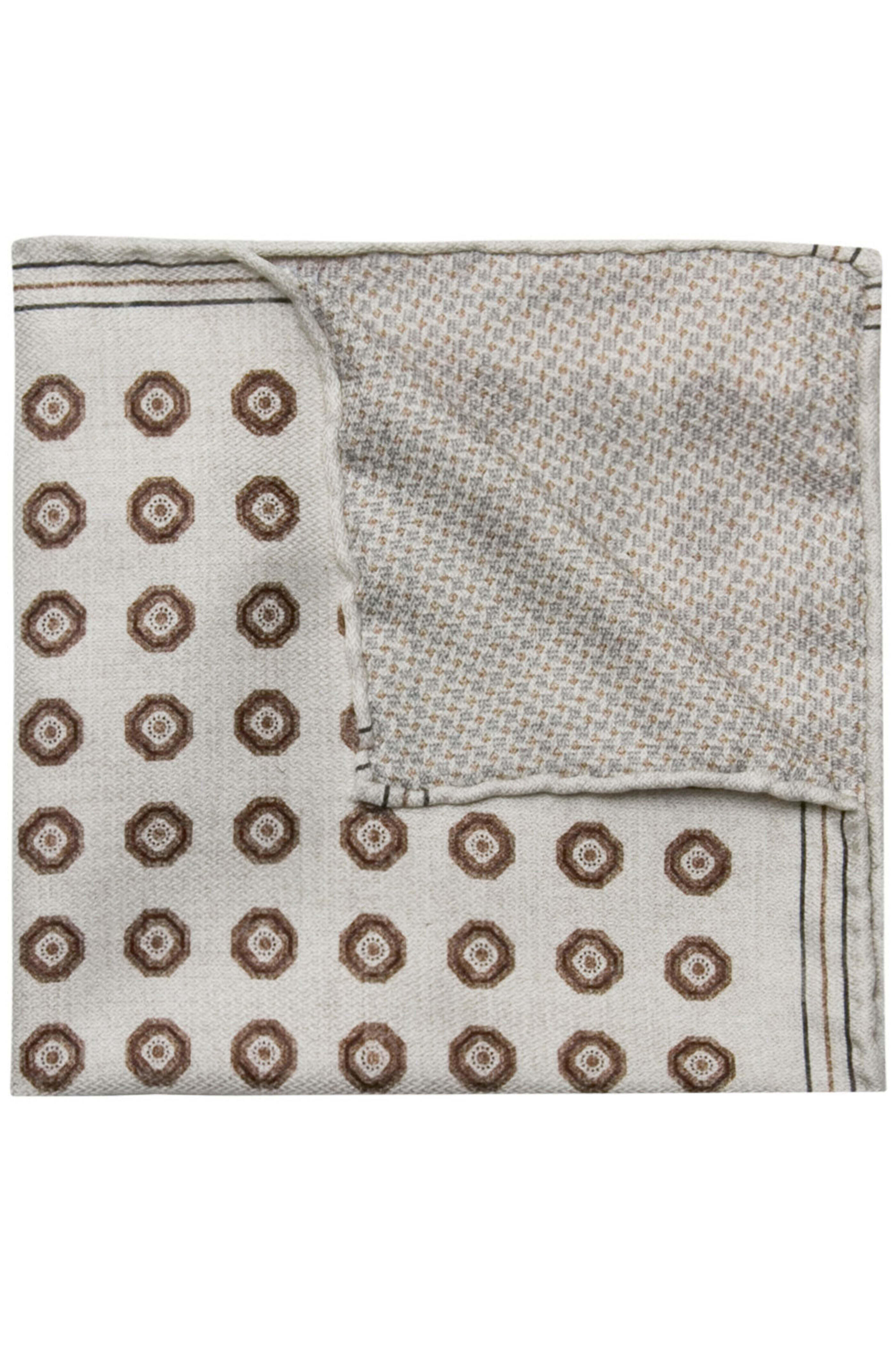 Brunello Cucinelli - Blue and Brown Pocket Square