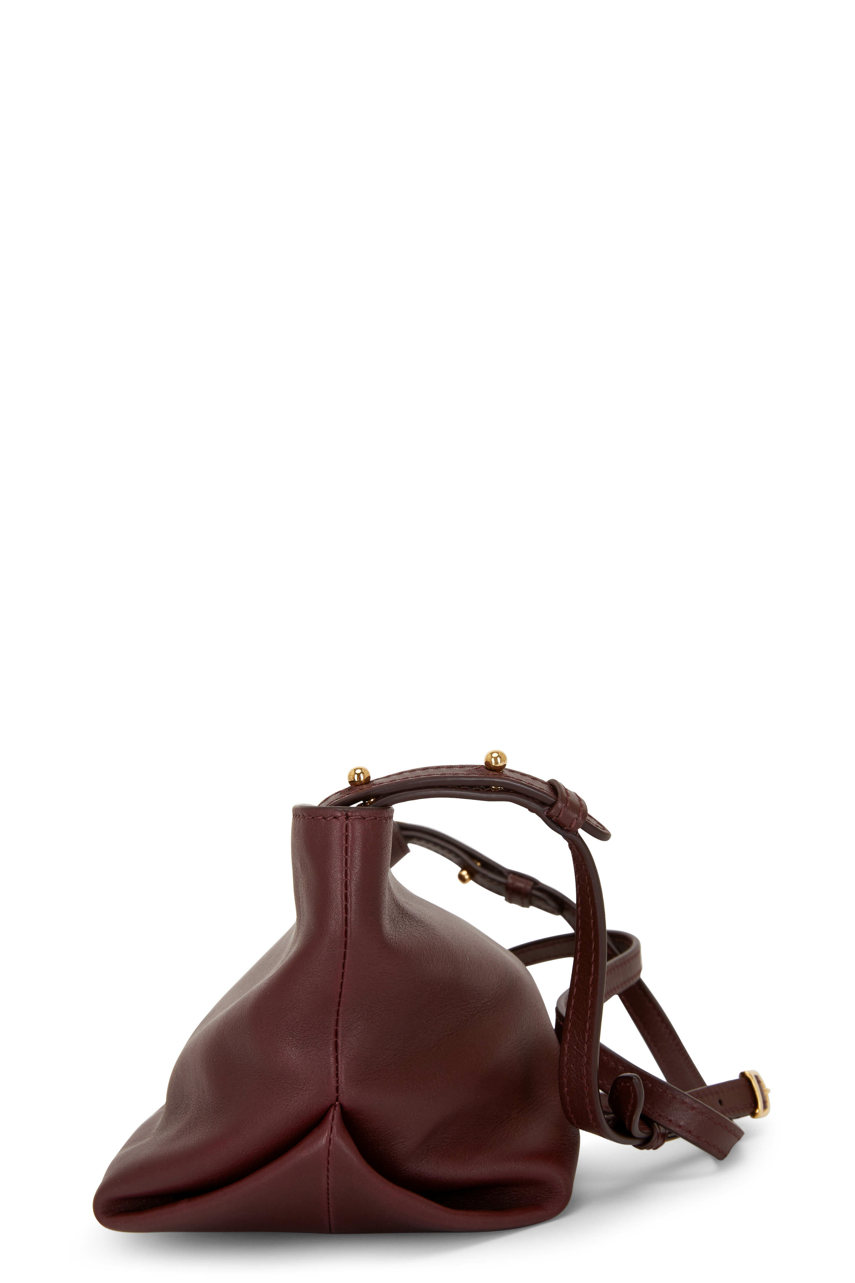 Khaite - Adelin Deep Red Leather Envelope Crossbody Bag Khaite - Adelin Deep Red Leather Envelope Crossbody Bag
