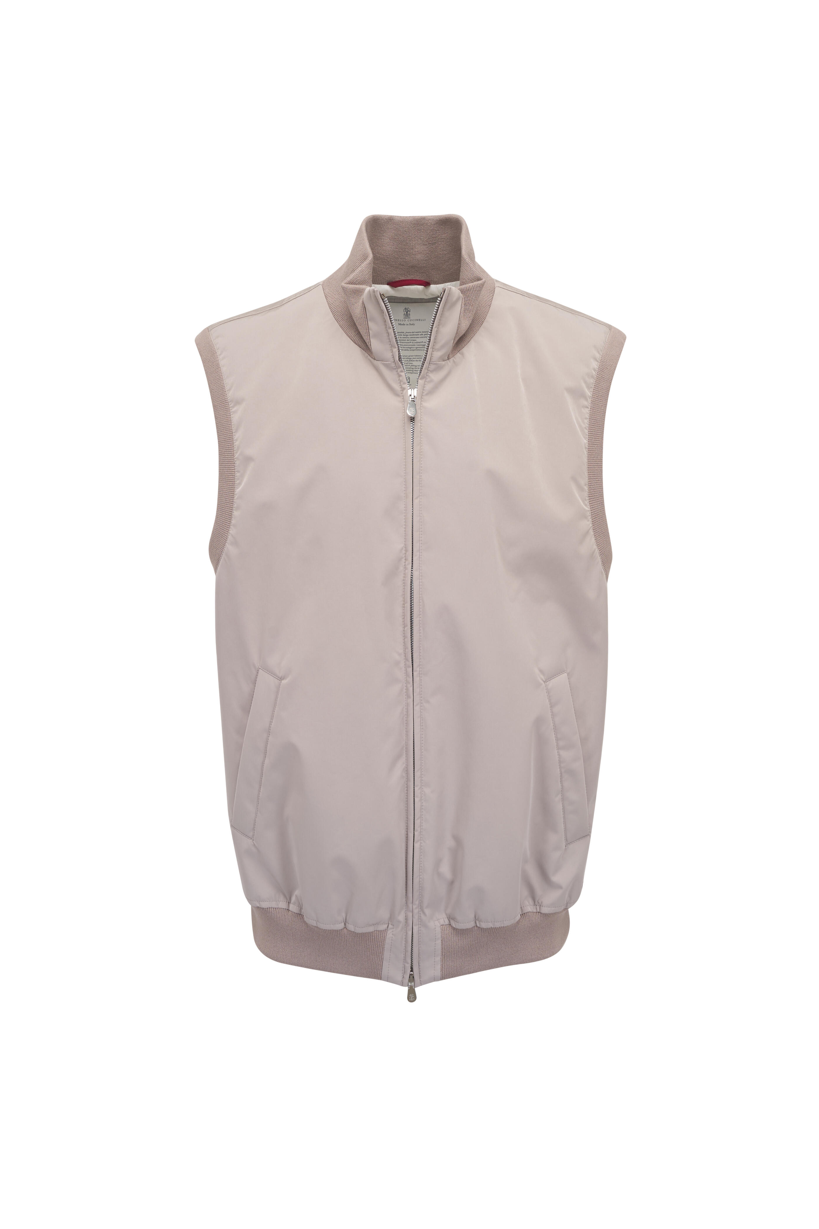 Brunello Cucinelli - Brown Two-Way Zip Down Vest