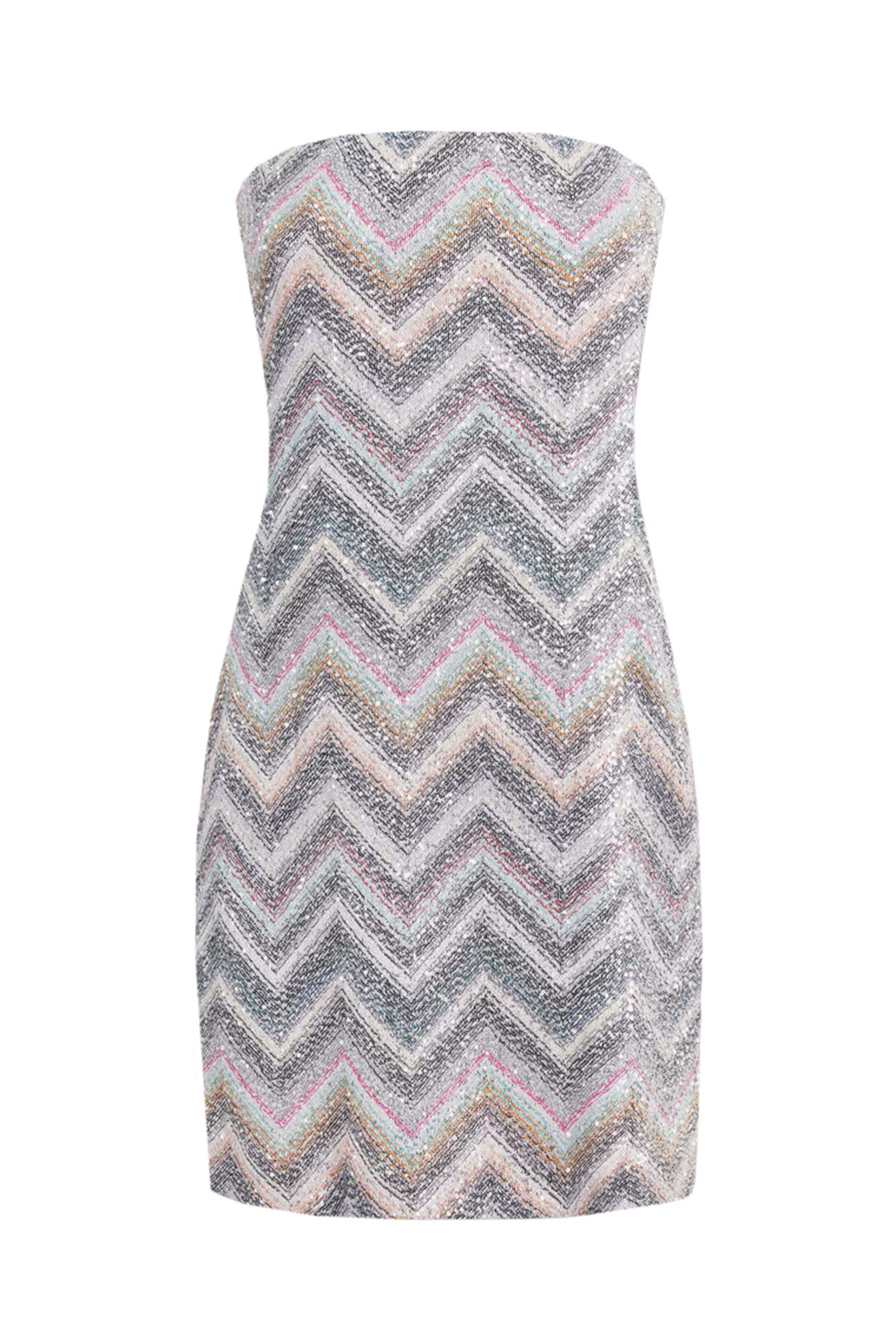 Missoni - Blue and Grey Strapless Dress