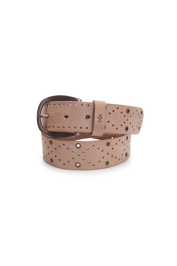 Henry Beguelin - Dune Gray Leather Fling Belt