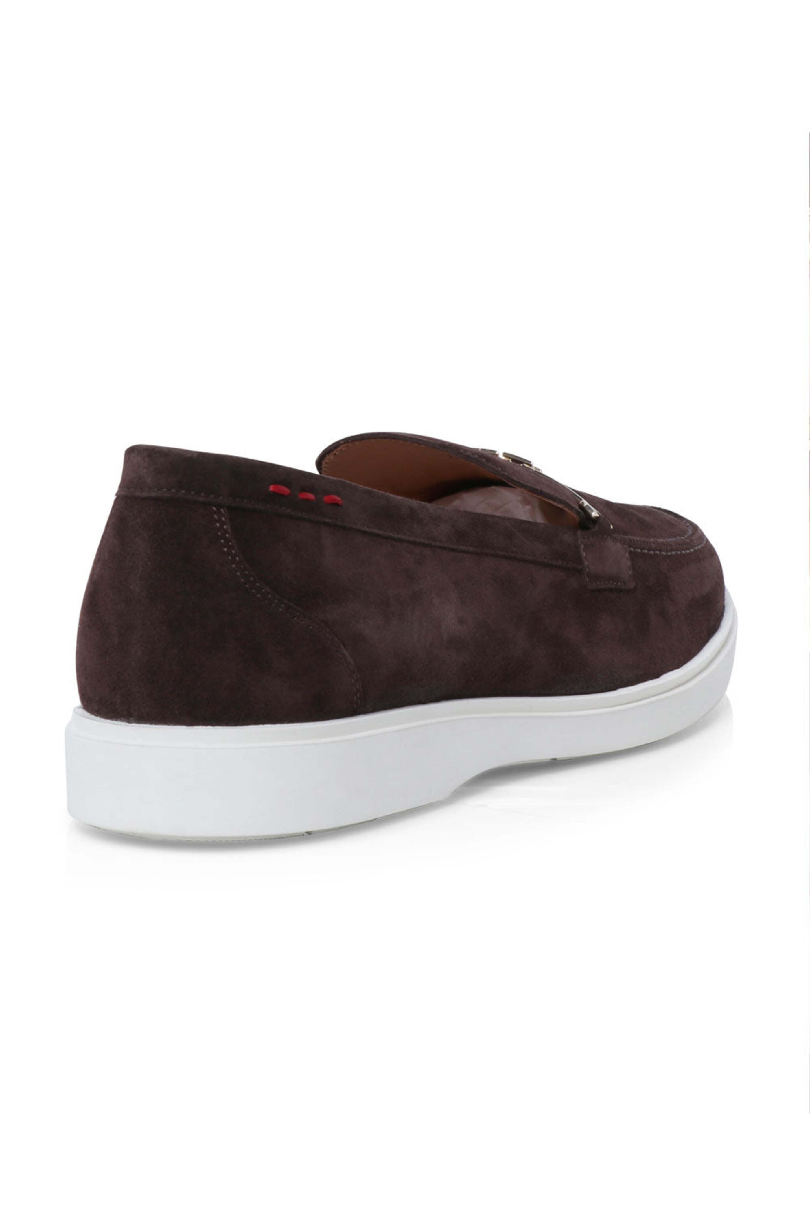 Kiton - Suede Logo Bit Loafer in Chocolate