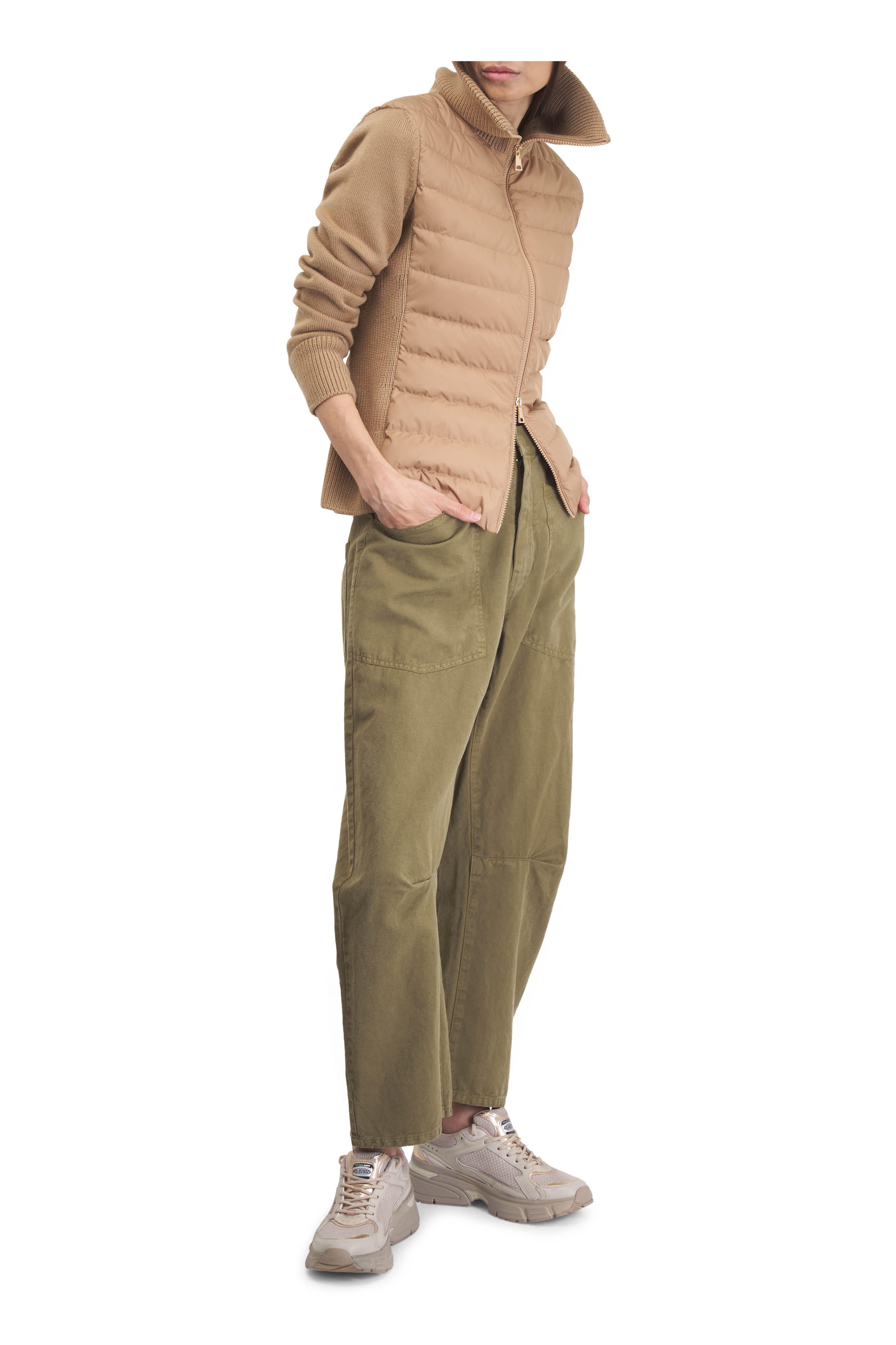 Nili Lotan - Shon Olive Green Curved Pant