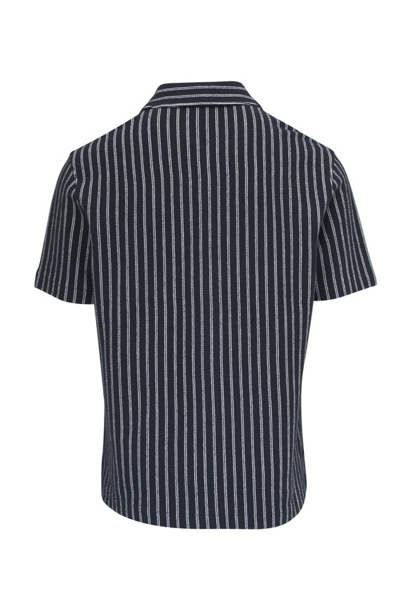 Vince - Coastal Blue & Classic Cream Stripe Bouclé Shirt